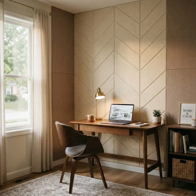 RAW Acoustic Milky Coffee (RAW-001) CNC Grooved PET Acoustic Panel for Home Theater