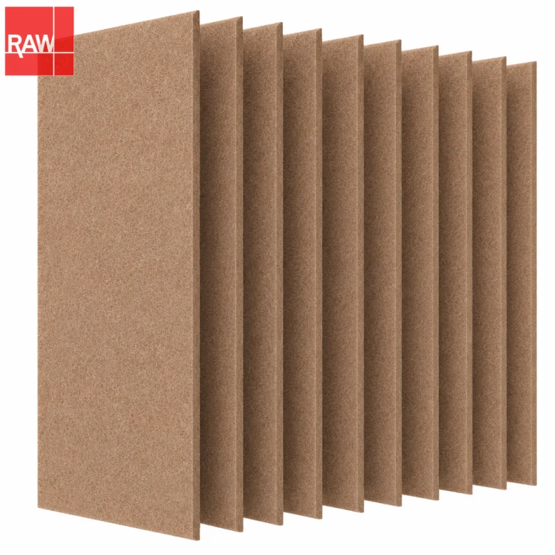 1.22x2.42m (4x8ft) RAW-001 Milky Coffee Standard PET Acoustic Raw Sheet for CNC Routing - Non-Adhesive