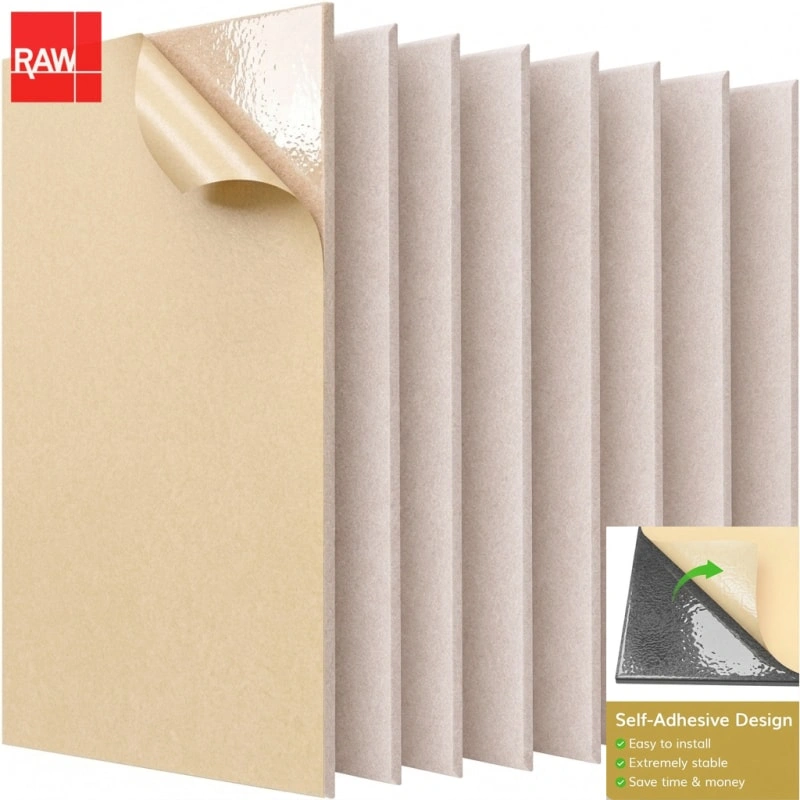 Orchid Pink Self-Adhesive PET Acoustic Raw Sheet - RAW-008 Peel and Stick Soundproofing Panel