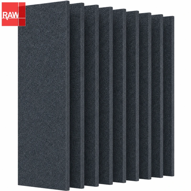 1.22x2.42m (4x8ft) RAW-013 Dark Green Standard PET Acoustic Raw Sheet for CNC Routing - Non-Adhesive