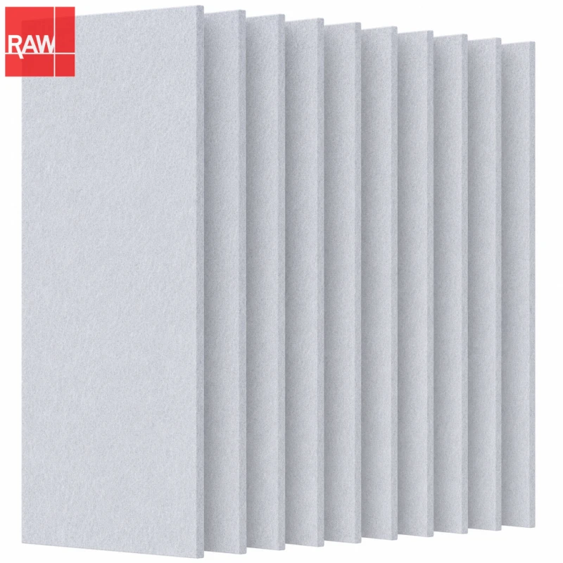 1.22x2.42m (4x8ft) RAW-015 Snow White Standard PET Acoustic Raw Sheet for CNC Routing - Non-Adhesive
