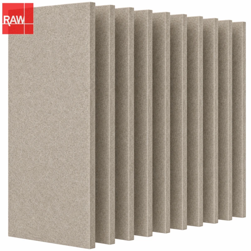 1.22x2.42m (4x8ft) RAW-018 Dark Camel Standard PET Acoustic Raw Sheet for CNC Routing - Non-Adhesive