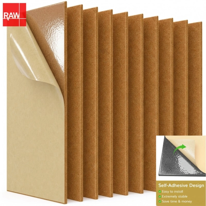 Copper Self-Adhesive PET Acoustic Raw Sheet - RAW-019 Peel and Stick Soundproofing Panel