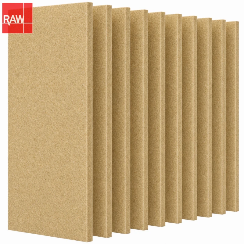 1.22x2.42m (4x8ft) RAW-020 Longan Standard PET Acoustic Raw Sheet for CNC Routing - Non-Adhesive