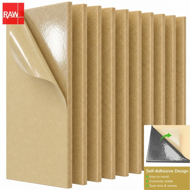Longan Self-Adhesive PET Acoustic Raw Sheet - RAW-020 Peel and Stick Soundproofing Panel