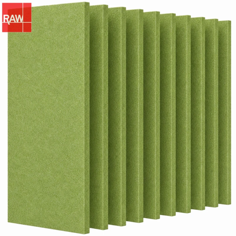 1.22x2.42m (4x8ft) RAW-021 Matcha Green Standard PET Acoustic Raw Sheet for CNC Routing - Non-Adhesive