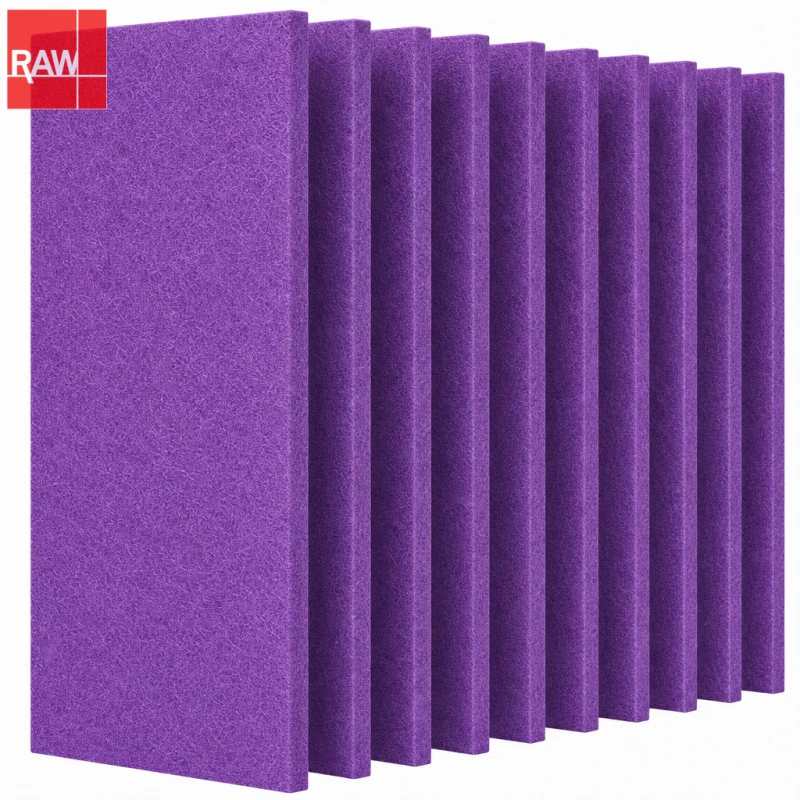 1.22x2.42m (4x8ft) RAW-025 Violet Standard PET Acoustic Raw Sheet for CNC Routing - Non-Adhesive