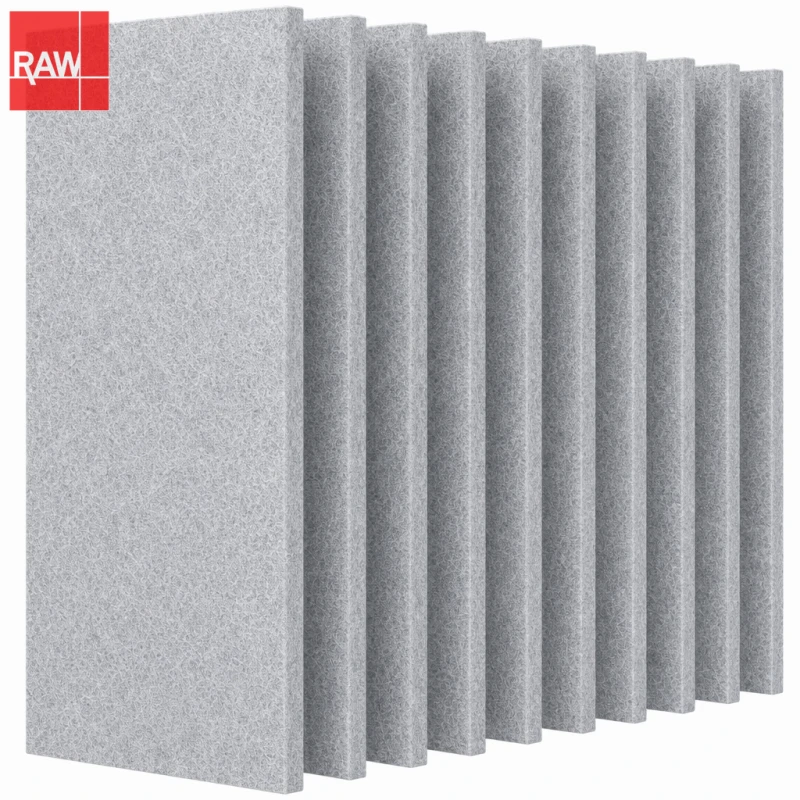 1.22x2.42m (4x8ft) RAW-031 African Gray Standard PET Acoustic Raw Sheet for CNC Routing - Non-Adhesive