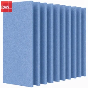 1.22x2.42m (4x8ft) RAW-033 Light Sky Blue Standard PET Acoustic Raw Sheet for CNC Routing - Non-Adhesive