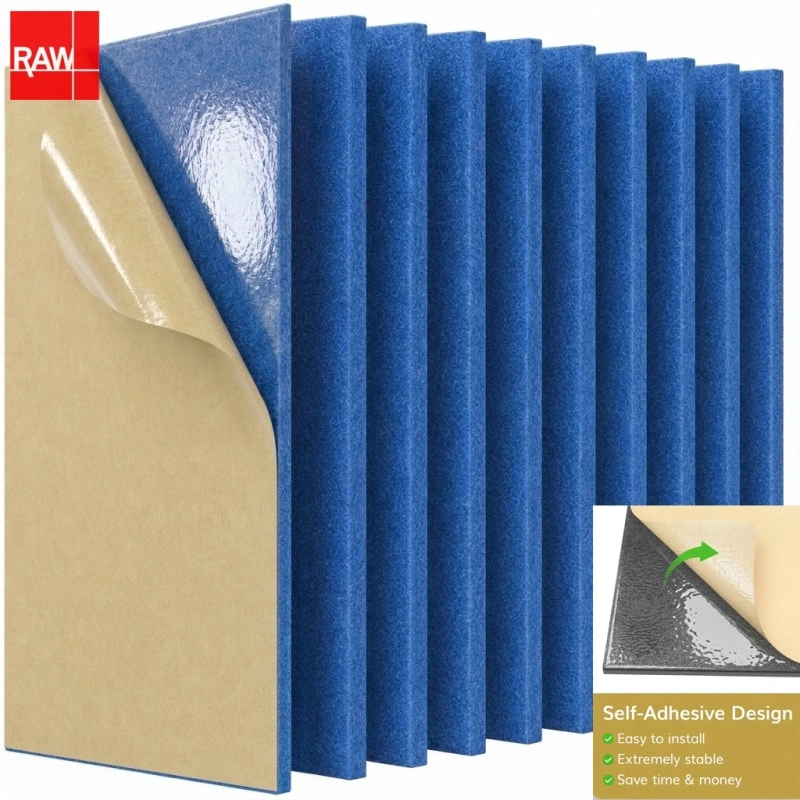 BMW Blue Self-Adhesive PET Acoustic Raw Sheet - RAW-036 Peel and Stick Soundproofing Panel