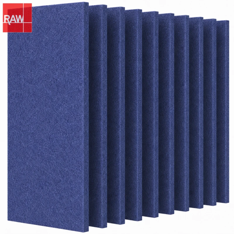 1.22x2.42m (4x8ft) RAW-037 Palette Blue Standard PET Acoustic Raw Sheet for CNC Routing - Non-Adhesive
