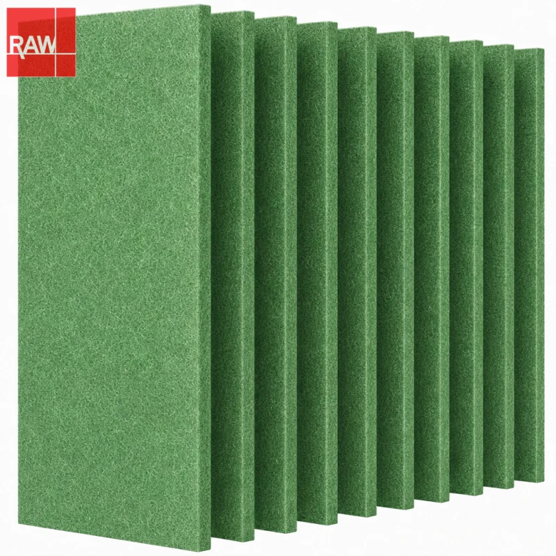 1.22x2.42m (4x8ft) RAW-048 Gem Green Standard PET Acoustic Raw Sheet for CNC Routing - Non-Adhesive
