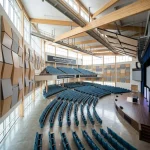 RAW Acoustic Bright and Wide Auditorium PET Acoustic Solutions, Large-Scale Architectural Soundproofing
