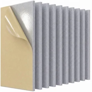 Water Gray Self-Adhesive PET Acoustic Raw Sheet - RAW-030 Peel and Stick Soundproofing Panel